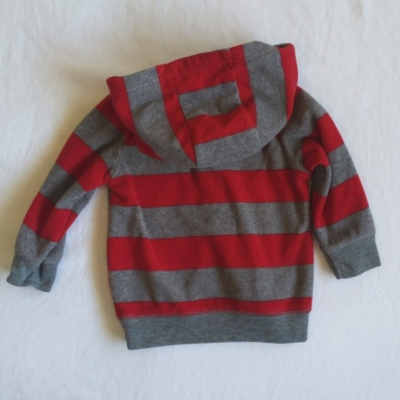 child of mine by carter's striped fleece sweat set 6-9 months baby boy - Picture 5 of 10